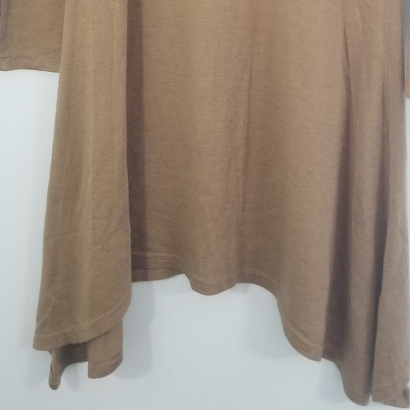 Doublju J. Tomson Plus Size Light Brown Solid Print Tunic Dress. Size 2XL. - Picture 4 of 6